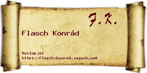Flasch Konrád névjegykártya